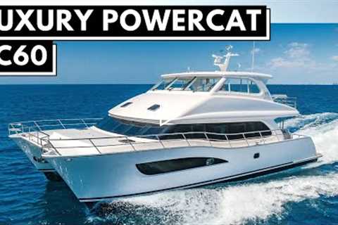 Horizon PC60 Luxury Power Catamaran Open Layout Yacht Tour Cruising Liveaboard Boat