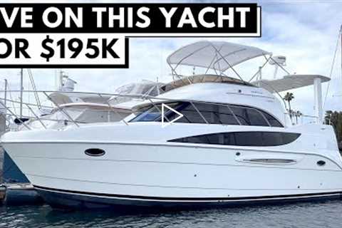 $195,000 2006 MERIDIAN 368 AFT CABIN MOTOR YACHT TOUR / Affordable Liveaboard Power Boat