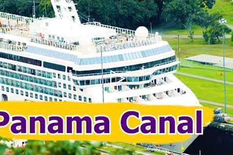 Cruise ship crossing Panama Canal