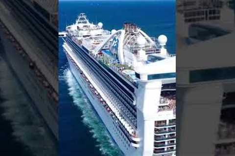 Caribbean Princess sailing out of Fort Lauderdale #cruise #cruiseship #dji #djimini2 #drone