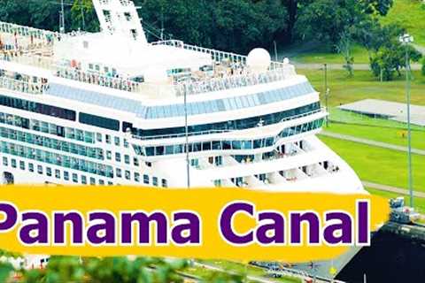 Cruise ship crossing Panama Canal