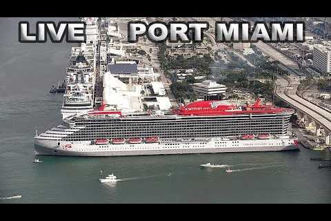 🔴 LIVE Port of Miami Cruise Ship Terminals