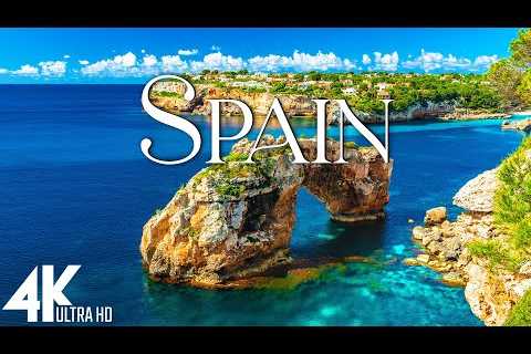 FLYING OVER SPAIN (4K Video UHD) - Scenic Relaxation Film With Inspiring Music
