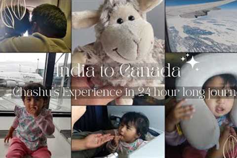 Chashu Travel Video Solo | 1 year old baby travelling to Canada | India to Canada Flight