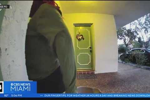 Caught on camera: Man forces his way into Sunrise home