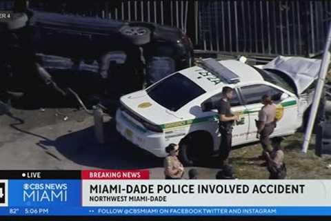 Miami-Dade police officer involved in crash that sent 4 to the hospital