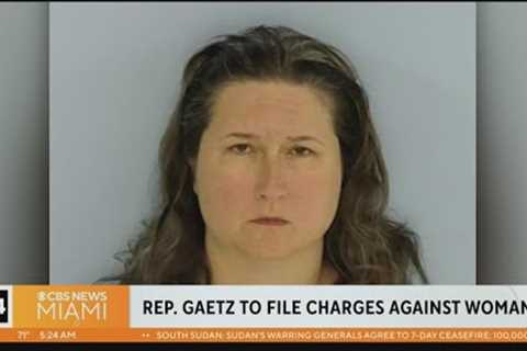 Woman charged after allegedly throwing drink at Rep. Matt Gaetz