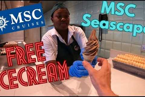How To Get Free Soft Serve Ice Cream on MSC Seascape Travel Tip & Food Trial & Review