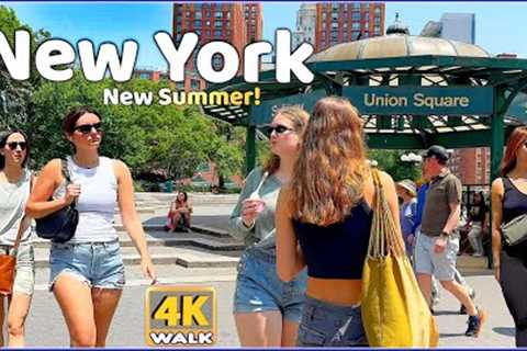 【4K】𝐖𝐀𝐋𝐊 ➜ 𝐌𝐀𝐍𝐇𝐀𝐓𝐓𝐀𝐍 in 𝐒𝐔𝐌𝐌𝐄𝐑 🇺🇸USA🇺🇸  4K video 𝐇𝐃𝐑 WALKING Travel..