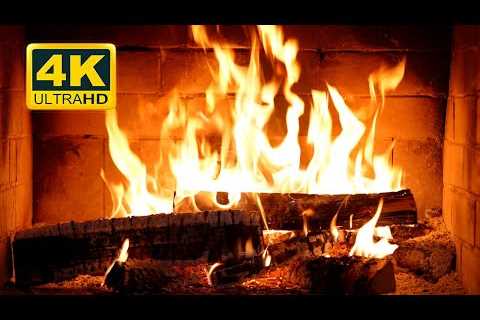 🔥 Cozy Fireplace 4K (12 HOURS). Fireplace with Crackling Fire Sounds. Fireplace Ambience 4K