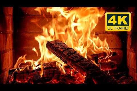 🔥 Cozy Fireplace 4K (12 HOURS). Fireplace Burning with Crackling Fire Sounds. Fireplace 4K 60FPS