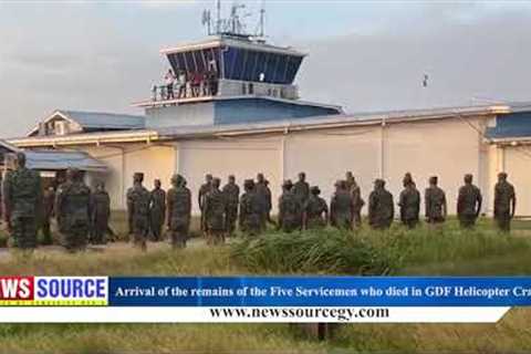 Arrival of the remains of the Five Servicemen who died in GDF Helicopter Crash