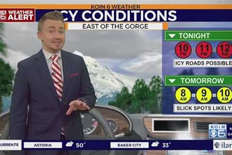 Icy conditions expected for parts of the Gorge Tuesday morning