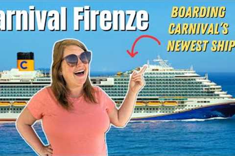 Boarding CARNIVAL FIRENZE!! Brand NEW Cruise Ship!!