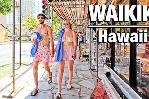 Hawaii Walking Tour 🌴 Kuhio Avenue Waikiki 🌴