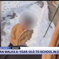 Good Samaritan walks girl to school after finding her alone in freezing weather