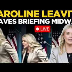 White House LIVE: Karoline Leavitt STORMS OUT of Press Briefing After Being Cornered | US News LIVE
