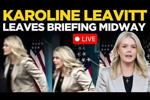 White House LIVE: Karoline Leavitt STORMS OUT of Press Briefing After Being Cornered | US News LIVE