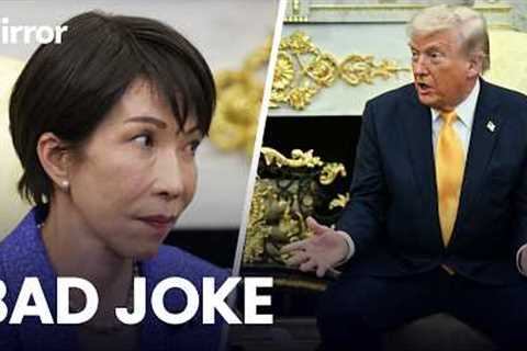 Trump SHOCKS press into SILENCE with PEARL HARBOR JOKE in front of Japan''s PM